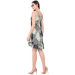 Rochie de zi midi din in Le Jardin du Lin E19-28 Kaki fotografia produsului View 2 S