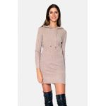 Rochie din casmir si matase CJF1235 Bej fotografia produsului