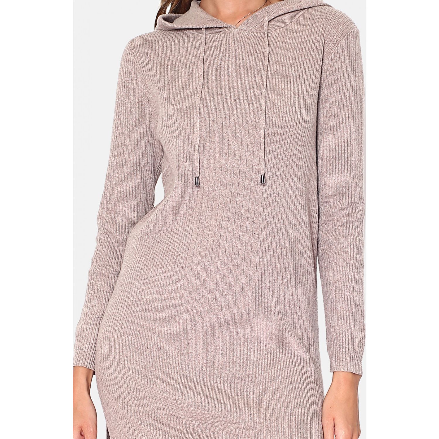 Rochie din casmir si matase CJF1235 Bej fotografia produsului View 4 L