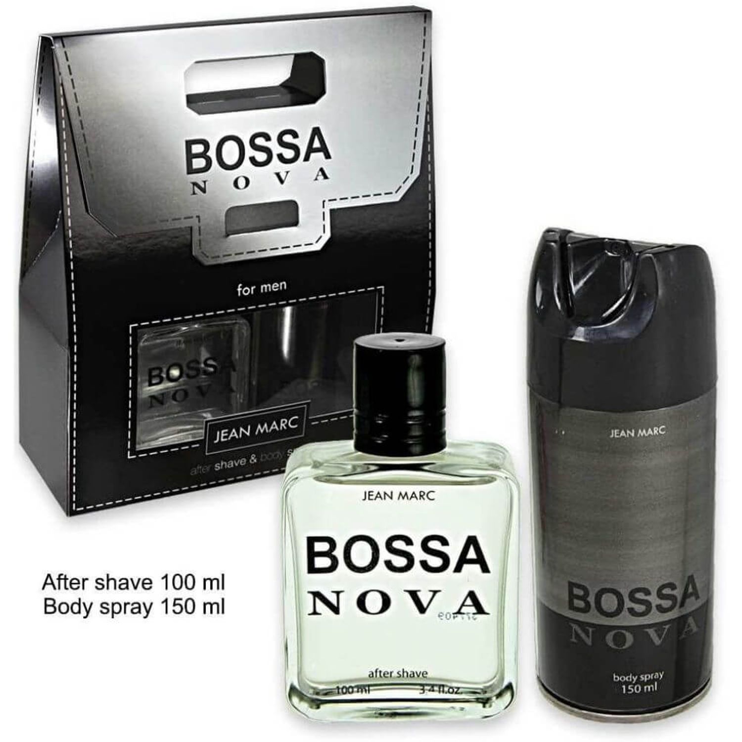 Set Cosmetice Barbati JEAN MARC Bossa Nova, After Shave 100 ml si Spray Deodorant de Corp 150 ml fotografia produsului View 4 L