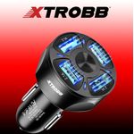 Incarcator auto Xtrobb cu 4x USB, Incarcare rapida si cablu incarcare 3 in 1 - Negru fotografia produsului View 6 S