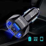 Incarcator Auto inteligent cu 4 porturi USB, cu Incarcare Rapida Qualcomm si Multiple Protectii, negru fotografia produsului View 2 S