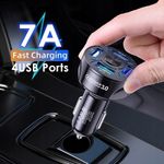 Incarcator Auto inteligent cu 4 porturi USB, cu Incarcare Rapida Qualcomm si Multiple Protectii, negru fotografia produsului View 4 S