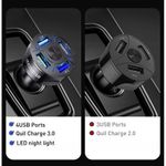 Incarcator Auto inteligent cu 4 porturi USB, cu Incarcare Rapida Qualcomm si Multiple Protectii, negru fotografia produsului View 3 S
