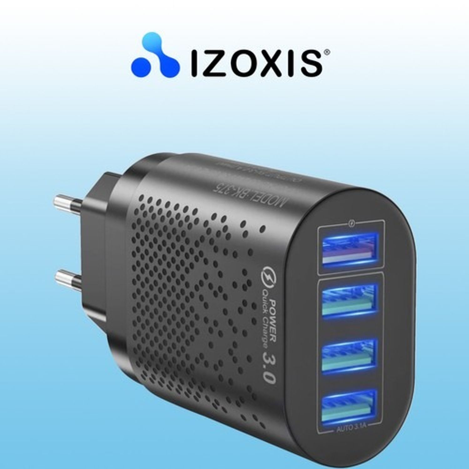Incarcator, 4xUSB, Fast Charge, Protectie, Negru fotografia produsului View 4 L
