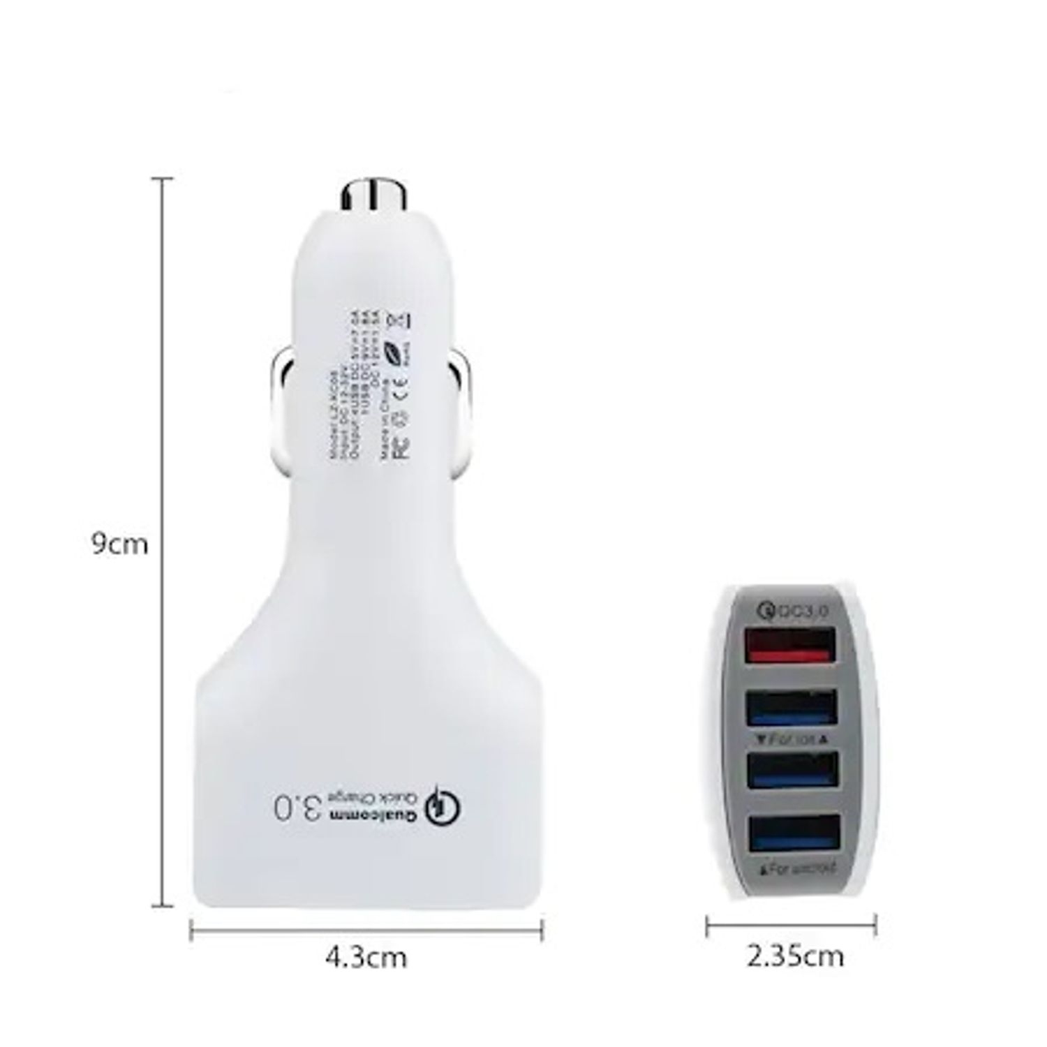Incarcator Auto, 4x USB 3.0 Ultra Fast Charge Culoare Alb fotografia produsului View 5 L