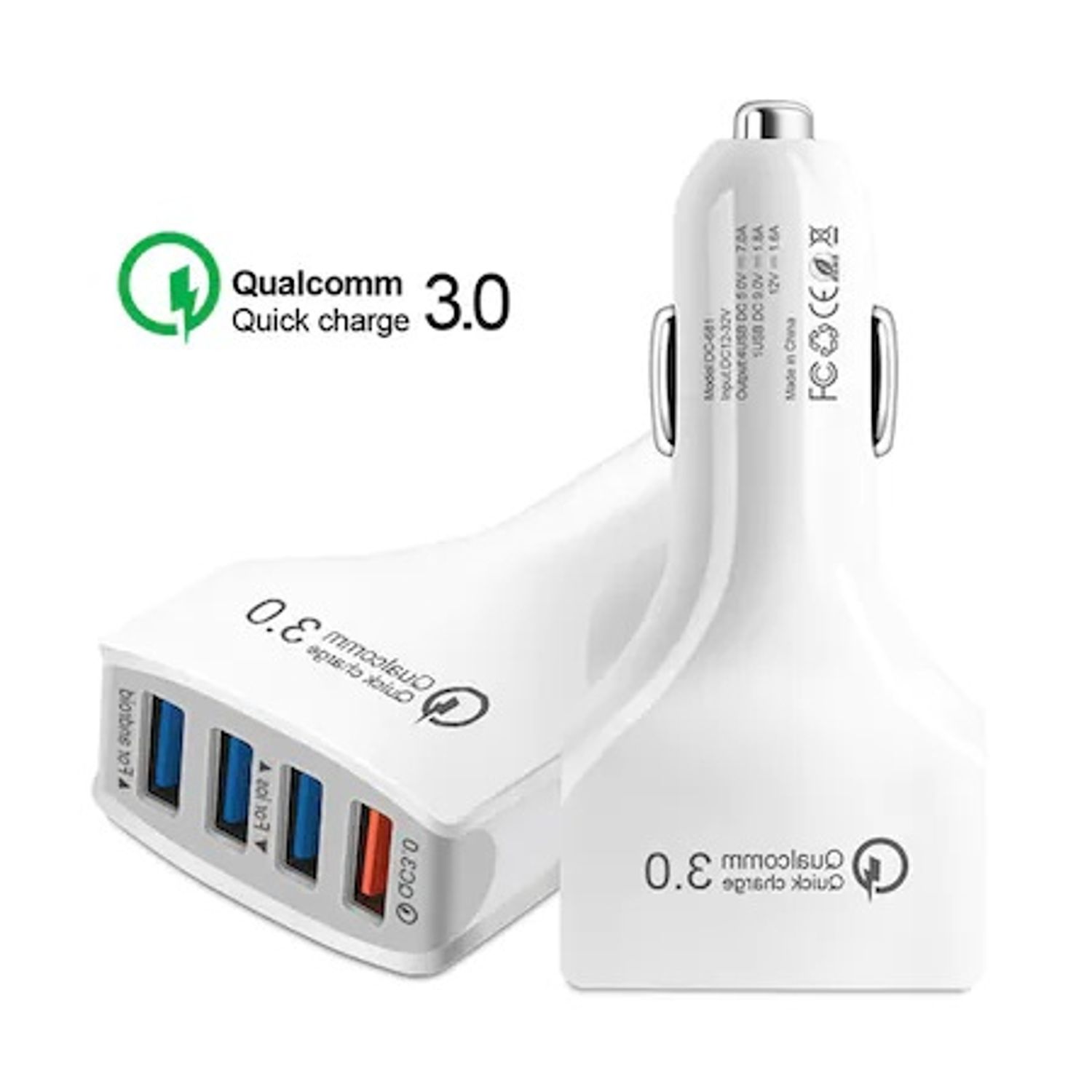 Incarcator Auto, 4x USB 3.0 Ultra Fast Charge Culoare Alb fotografia produsului View 3 L