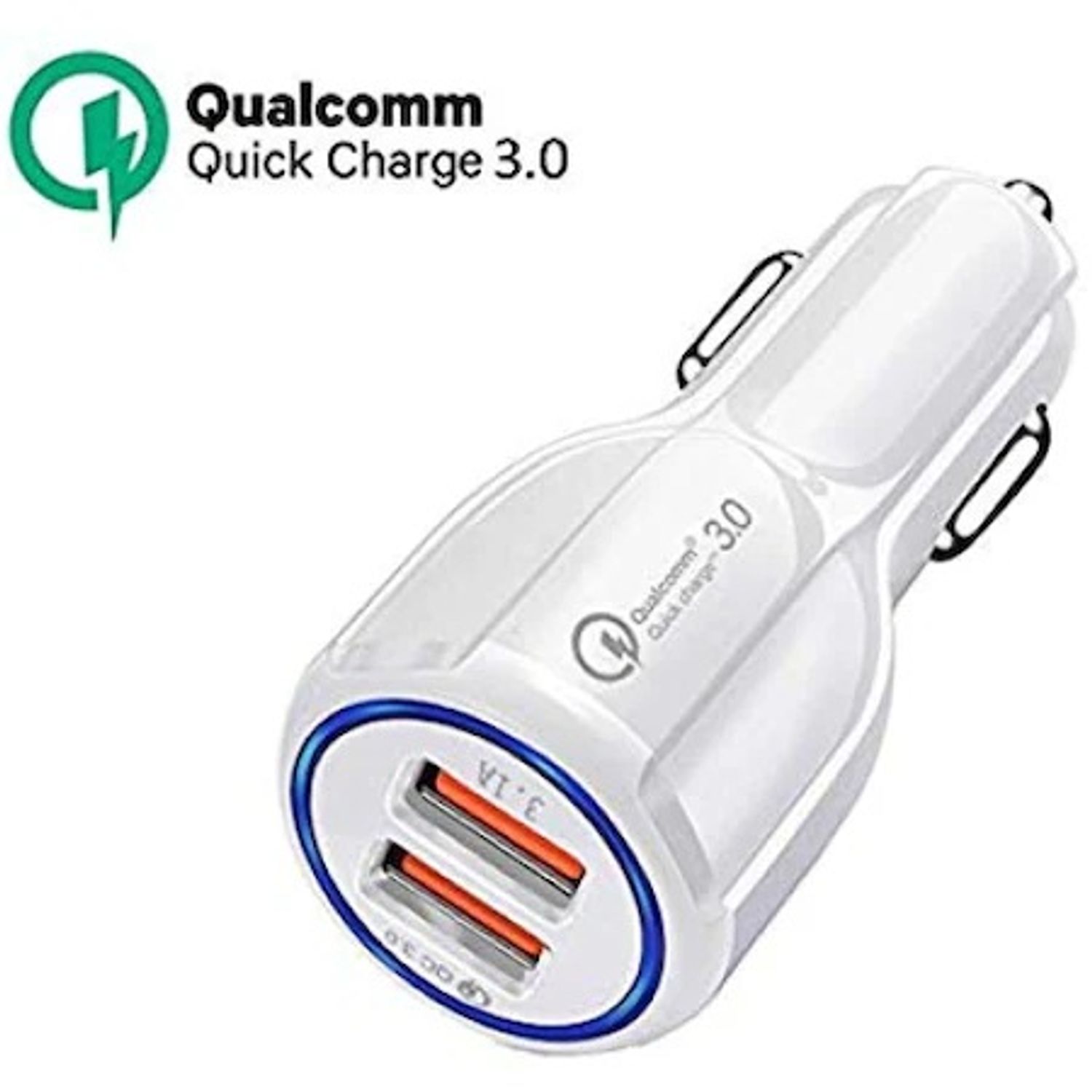 Incarcator auto Star, 12-24v LS CC9, Quick Charge 3.0, 2 x USB, Alb fotografia produsului View 2 L