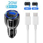Kit incarcator Auto USB-A/PD -Cablu Type C-C NEGRU fotografia produsului View 6 S