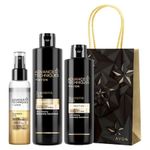 Set cadou pentru ingrijirea parului Avon, Sampon 400 ml, Balsam 250 ml, Ser 30 ml si punga cadou fotografia produsului