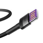 Cablu de date/incarcare Baseus, Cafule USB-C, Quick Charge, 1M 5 A, Negru fotografia produsului View 3 S