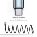 Cablu de date USB-C la USB-C PD 60W Yesido CA66, 3A, 1.2m, negru fotografia produsului View 3 S