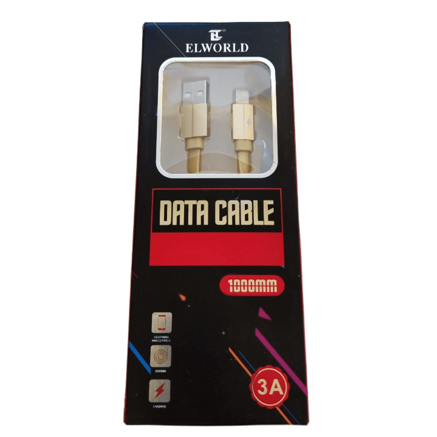 Cablu De date Si Incarcare Pentru Iphone mufa tip Lightning ,Fast Charging, 3.4A , culoare bronze fotografia produsului