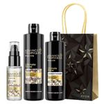Set cadou pentru ingrijirea parului Avon, Sampon 400 ml/Balsam 250 ml/Ser 30 ml/Punga cadou fotografia produsului