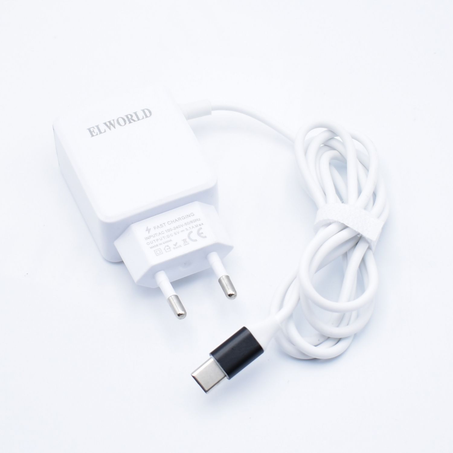 Incarcator Fast Charging Cu 2 USB + Type C 5V 3.1A Elworld fotografia produsului View 2 L