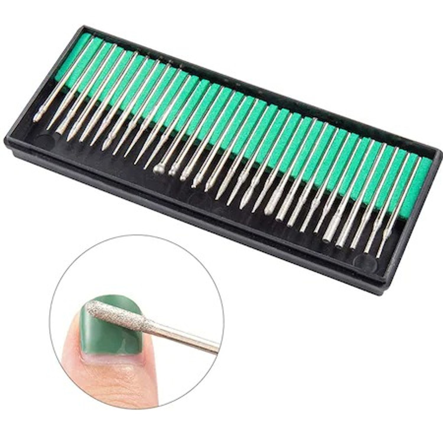 Set 30 capete Freza / Polizor Unghii HotNails pentru pila electrica profesionala pentru manichiura si pedichiura HN107 fotografia produsului View 4 L