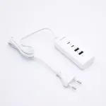 Incarcator universal cu incarcare rapida , 4 Port-uri, 2xusb, 2x Typec, 20w, Indicator Led, Alb FastCharger fotografia produsului