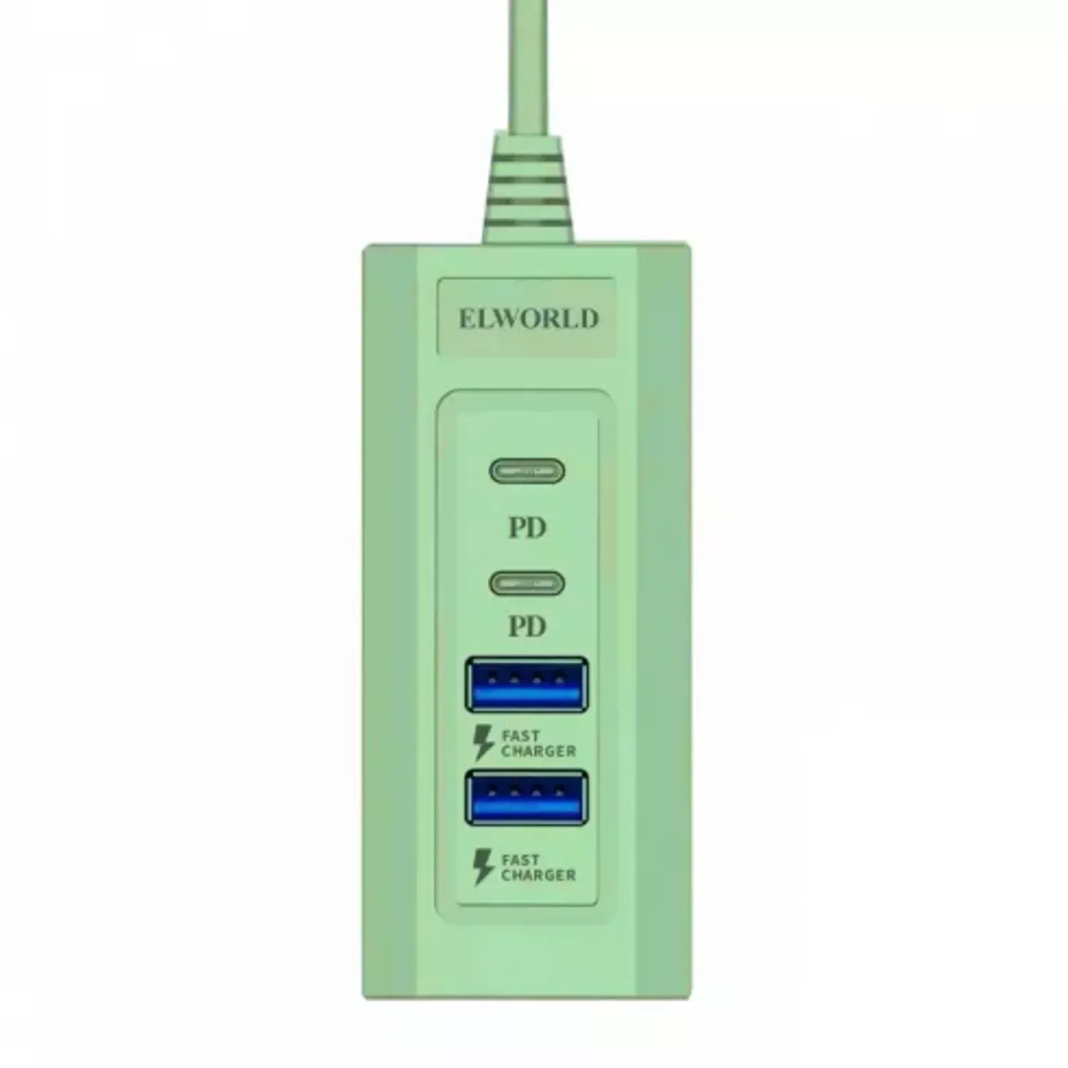 Incarcator universal cu incarcare rapida , 4 Port-uri, 2xusb, 2x Typec, 20w, Indicator Led, Alb FastCharger fotografia produsului View 3 L