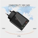 Incarcator Qualcomm 3x port USB - negru fotografia produsului View 2 S