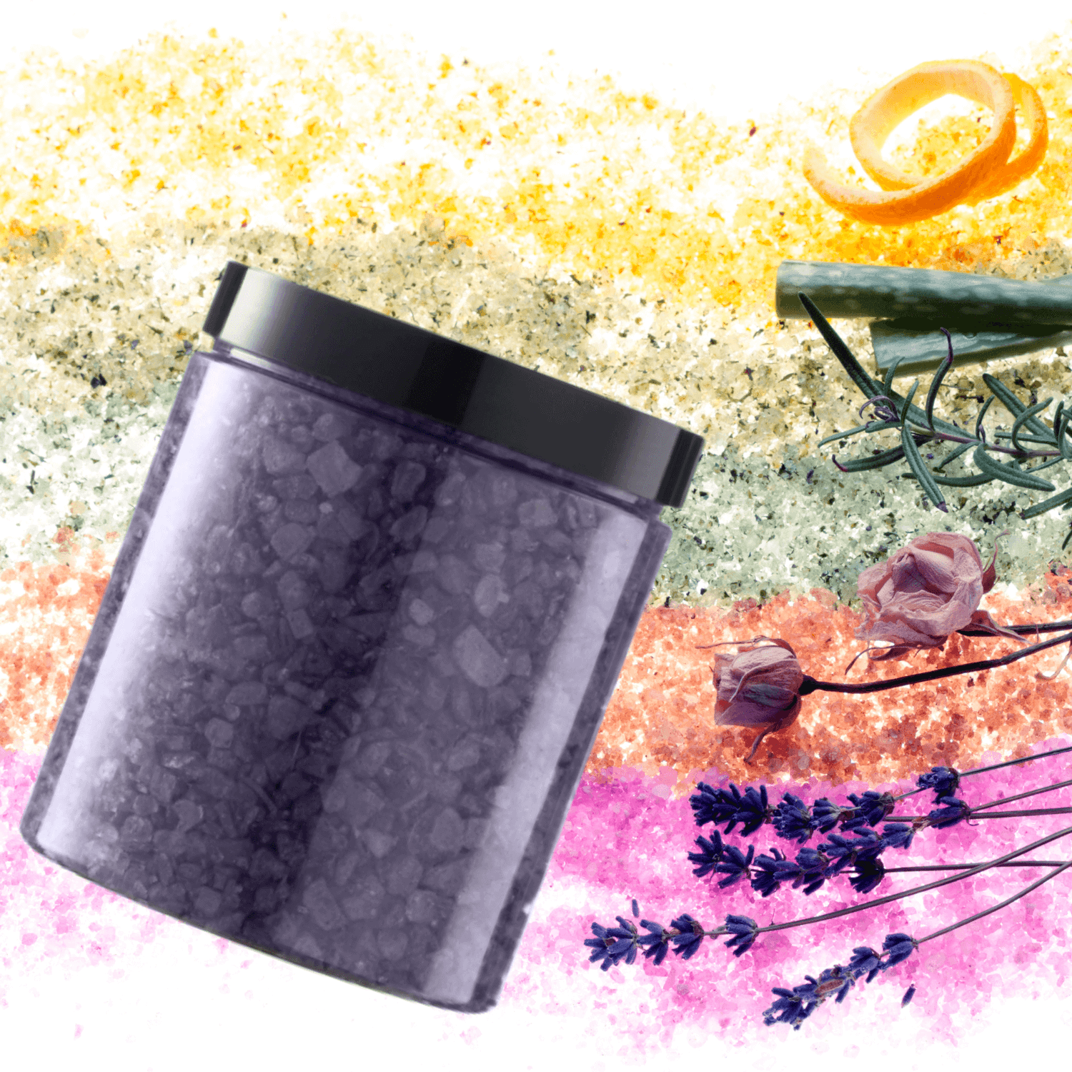 Set 4 buc Sare de baie Lavander Supreme 500g fotografia produsului View 2 L