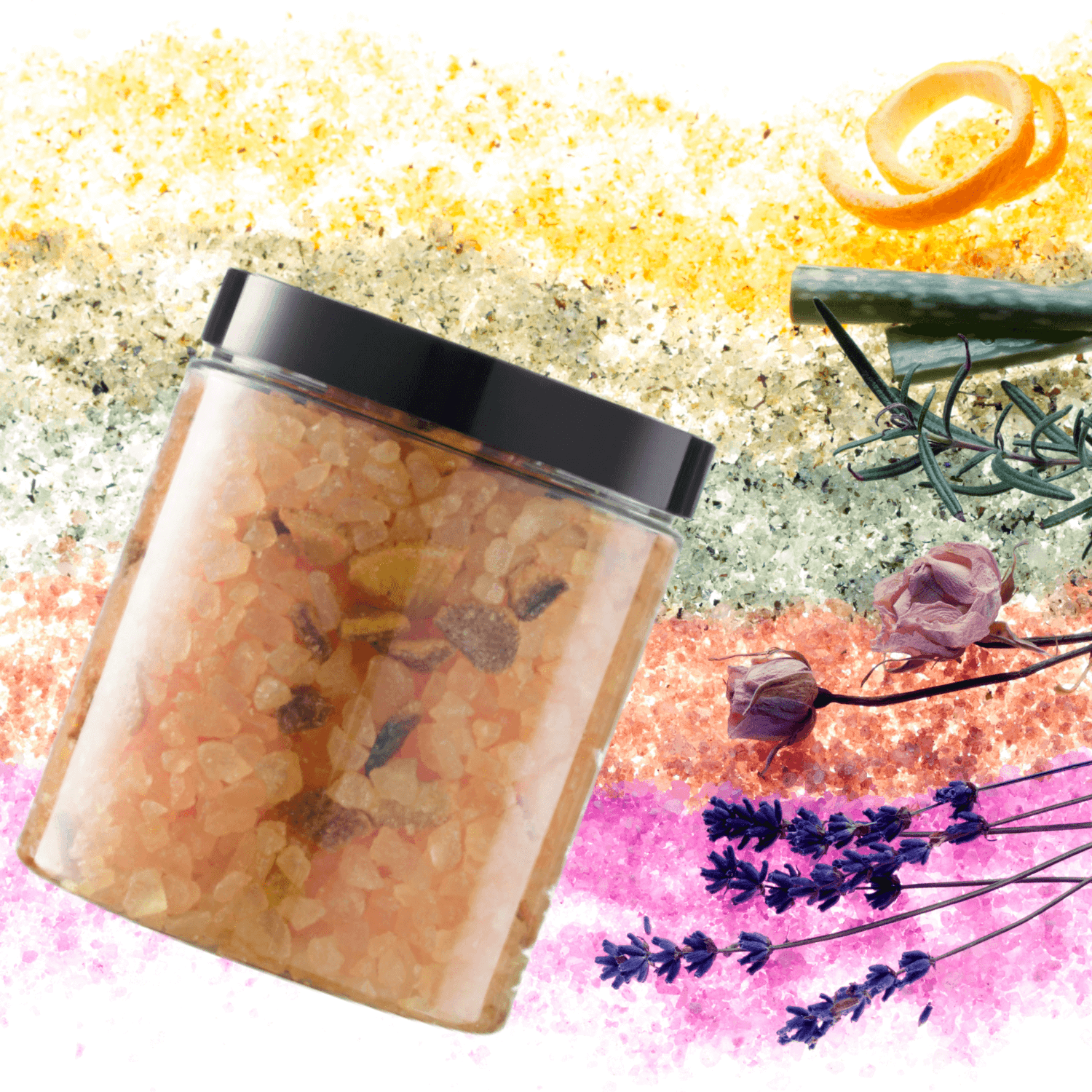 Set 4 buc Sare de baie Orange Flower 500g fotografia produsului View 2 L