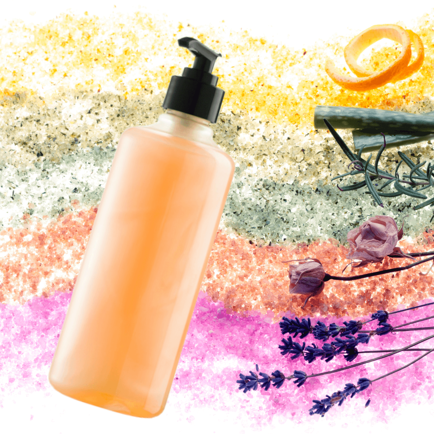 Set 4 buc Sapun natural lichid Orange Flower 500ml fotografia produsului View 2 L