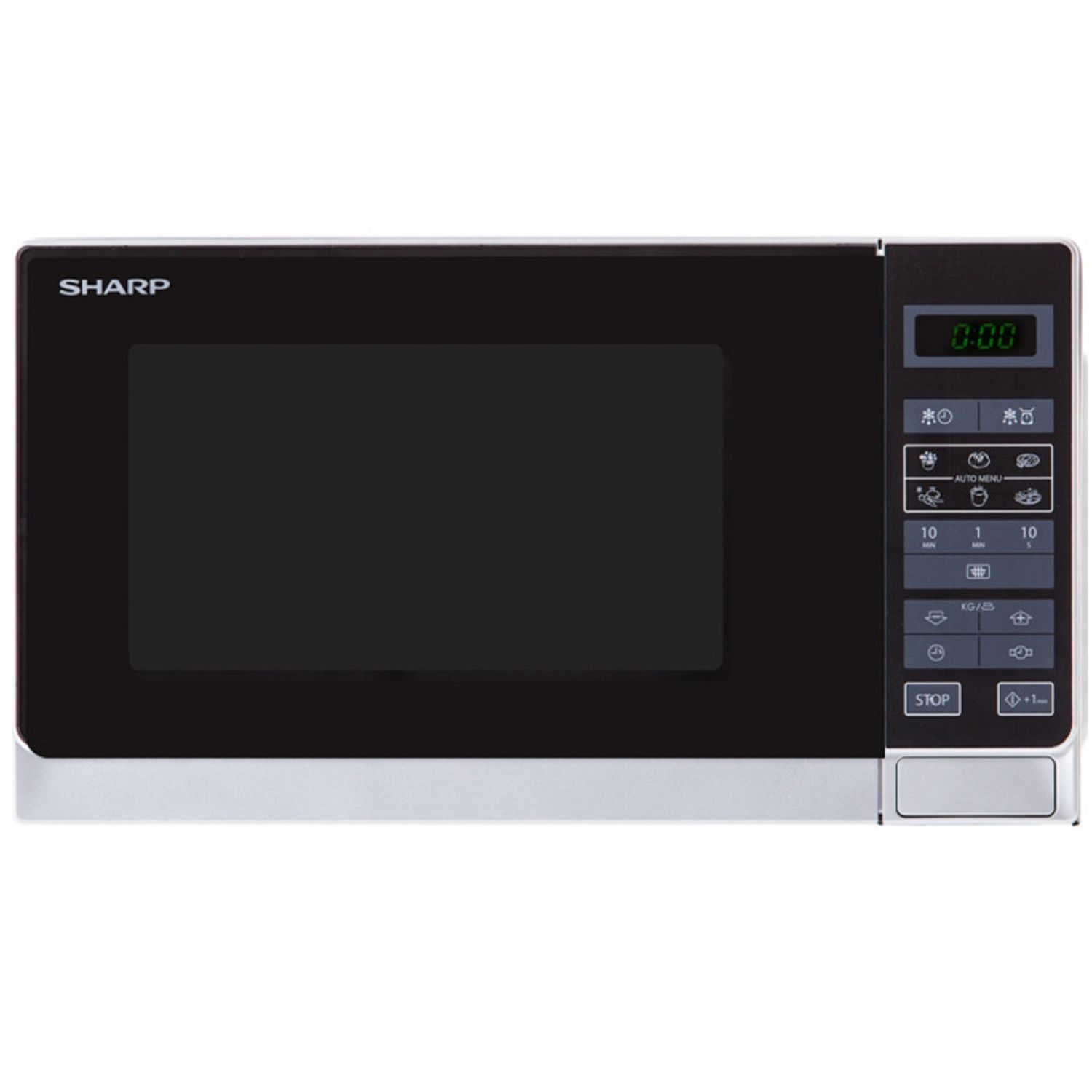 Cuptor cu microunde Sharp R242WW, 800W, 20 L, Timer, Touch control, Dezghetare, Argintiu fotografia produsului