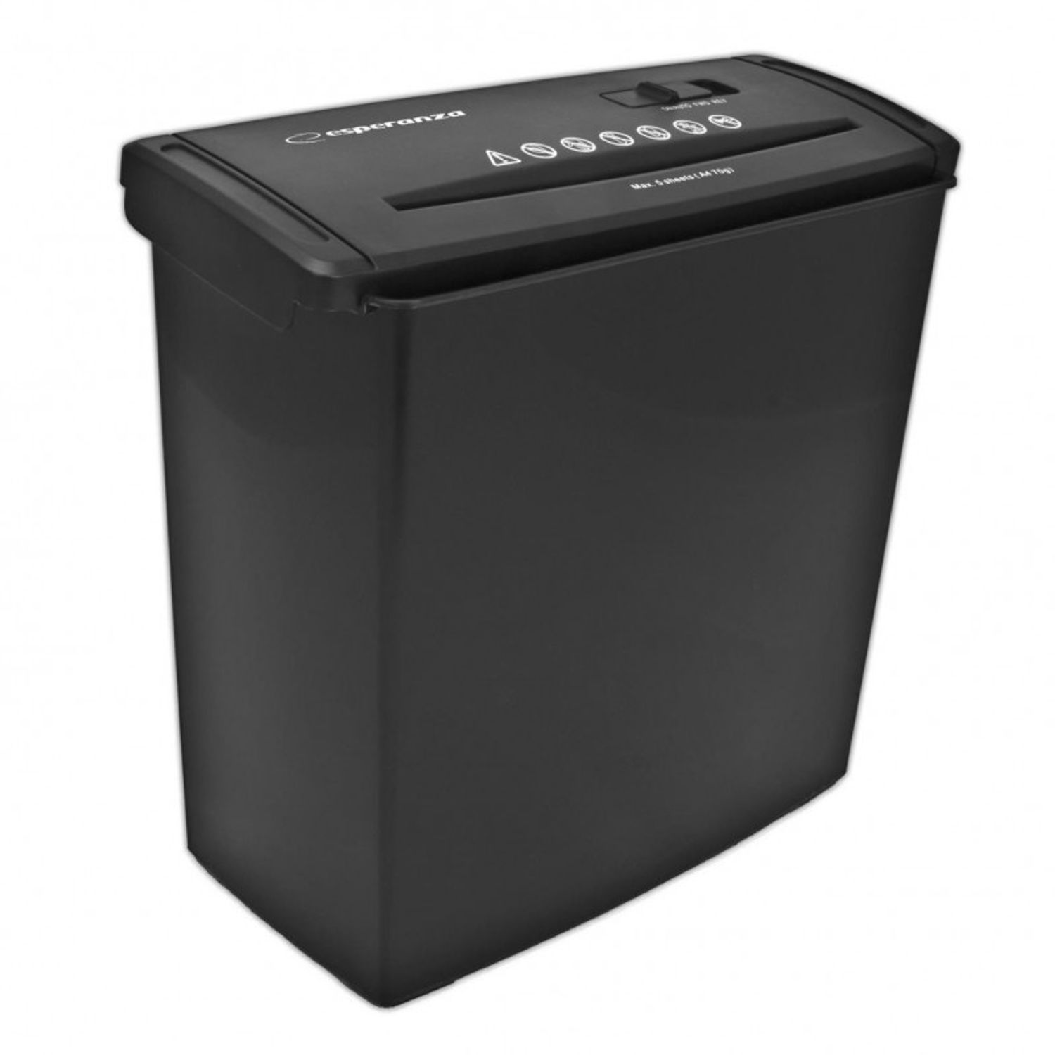 Distrugator de documente Esperanza EN101, 100W, 10 L , 7mm, Negru fotografia produsului
