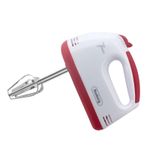 Mixer de mana Rosberg R51110G, 200W, 7 viteze, 2 teluri si 2 carlige cromate, Alb/Rosu fotografia produsului
