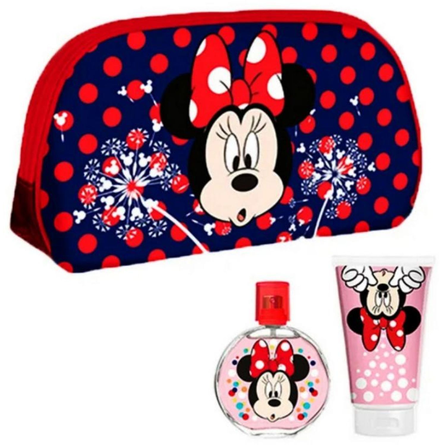 Set Cadou Parfum Disney Minnie Pentru Copii EDT 50ml+Gel de Dus 100ml +Husa fotografia produsului