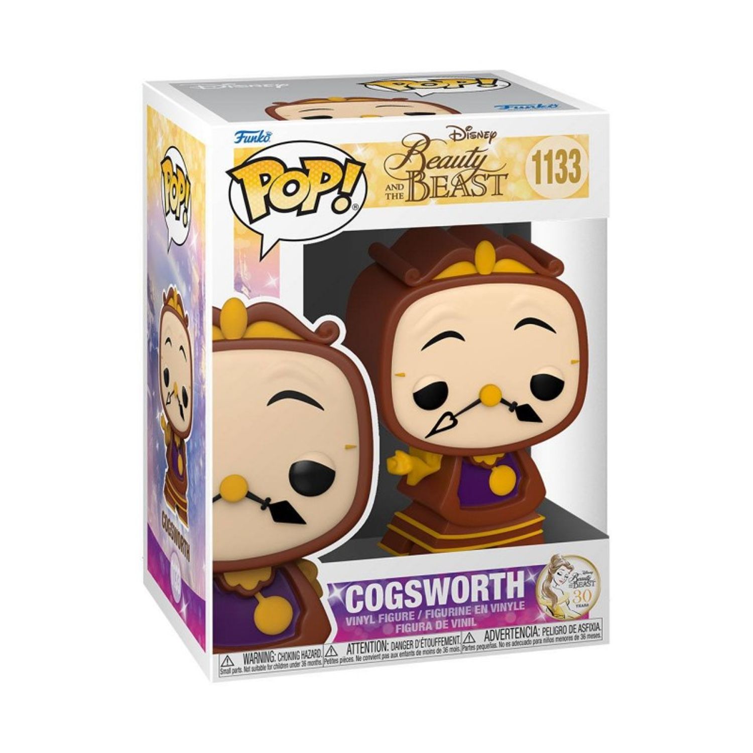Figurina Beauty and the Beast POP! Cogsworth, 9 cm fotografia produsului