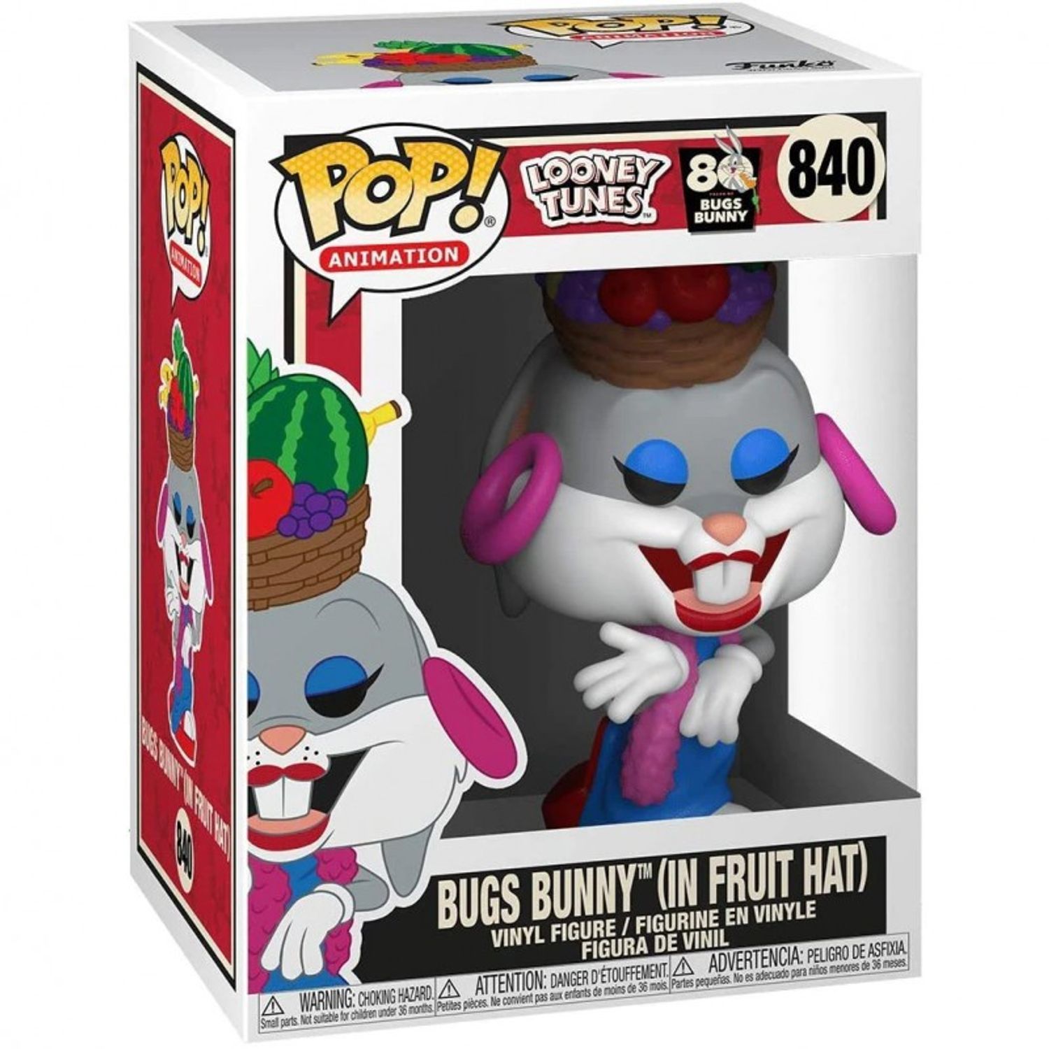 Figurina Bugs Bunny 80th Anniversary POP! Bugs in Fruit Hat, 9 cm fotografia produsului View 2 L