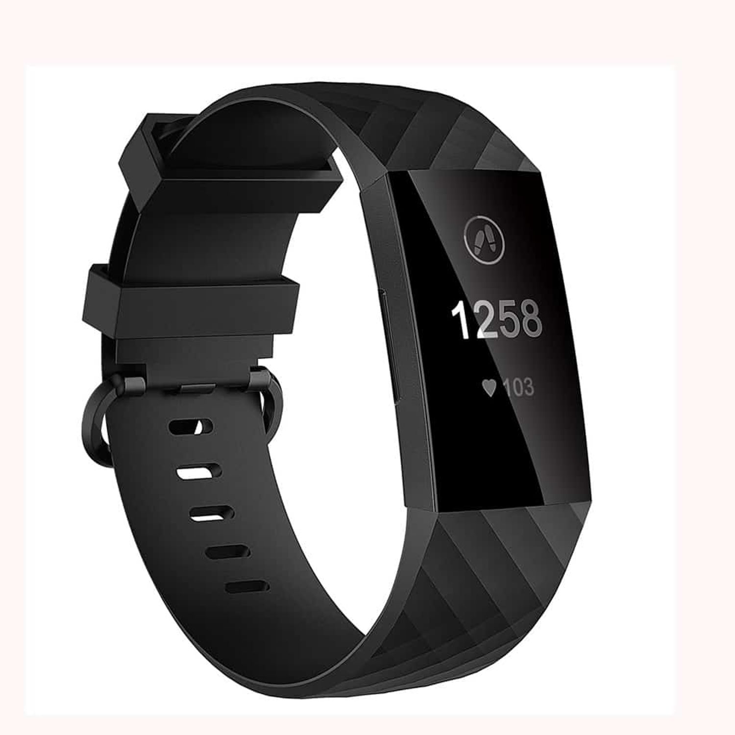 Curea Bratara Edman pentru Fitbit Charge 3 / 4, marimea L, Negru fotografia produsului