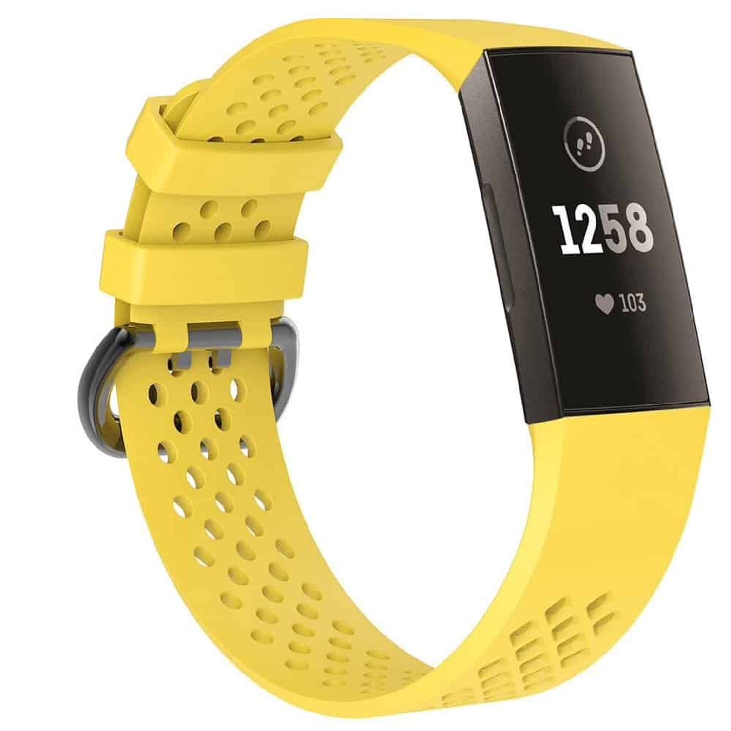 Curea Bratara sport Edman pentru Fitbit Charge 3 / 4, marimea S, Galben fotografia produsului