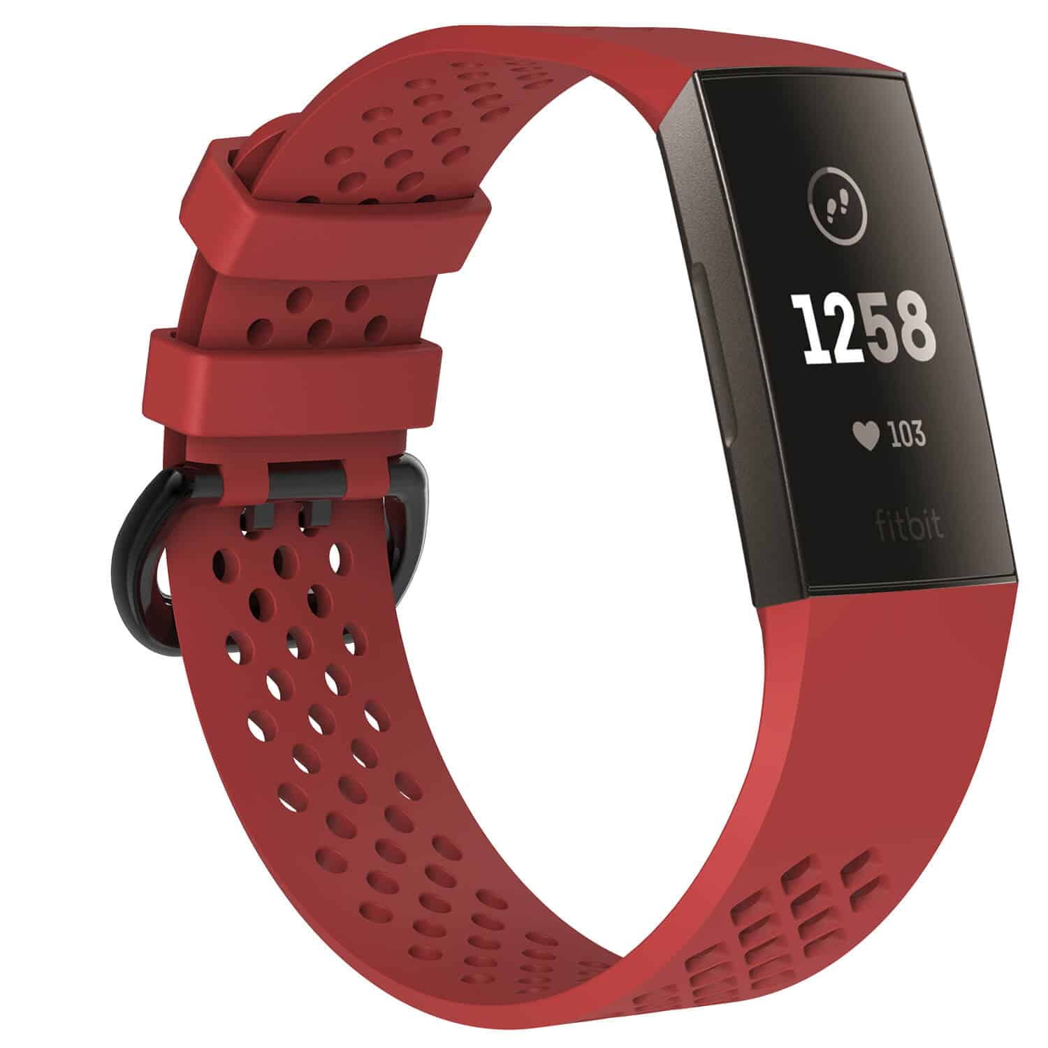 Curea Bratara sport Edman pentru Fitbit Charge 3 / 4, marimea L, Rosu fotografia produsului