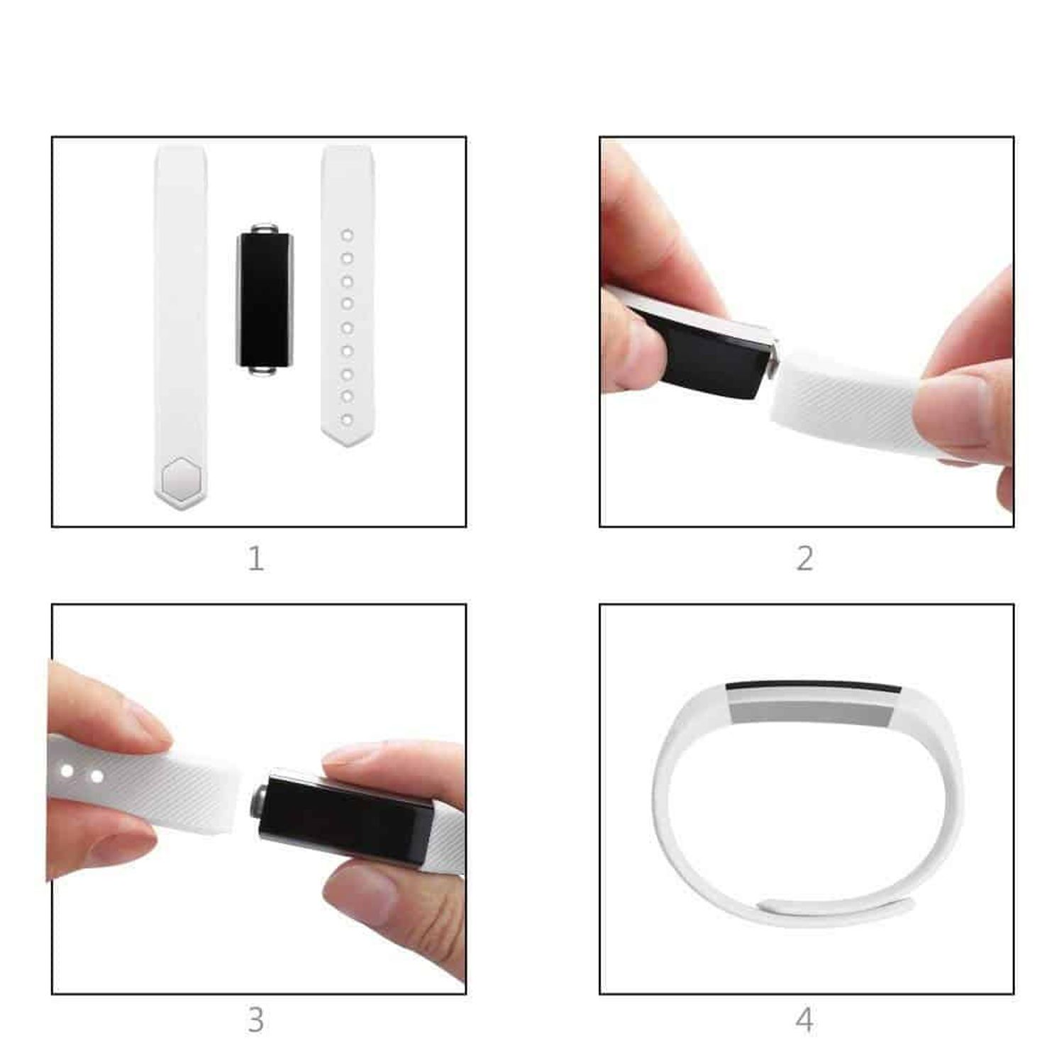 Curea Bratara pentru Fitbit Alta/Fitbit Alta HR, marimea S, Alb fotografia produsului View 2 L