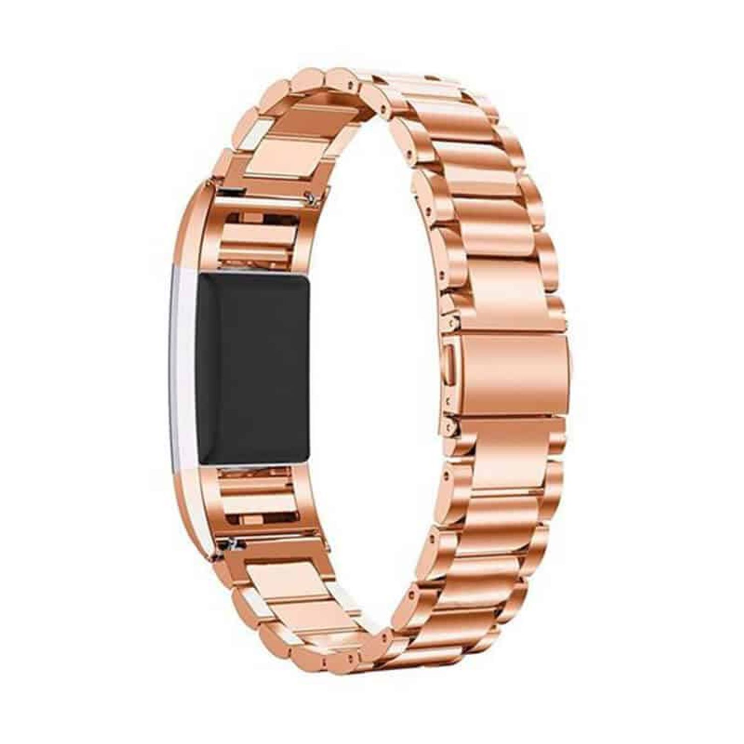 Curea metalica Edman 3Z pentru Fitbit Charge 2, Rose Gold fotografia produsului View 2 L