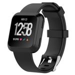 Curea Bratara Edman pentru Fitbit Versa / Versa 2, marimea L, Negru fotografia produsului