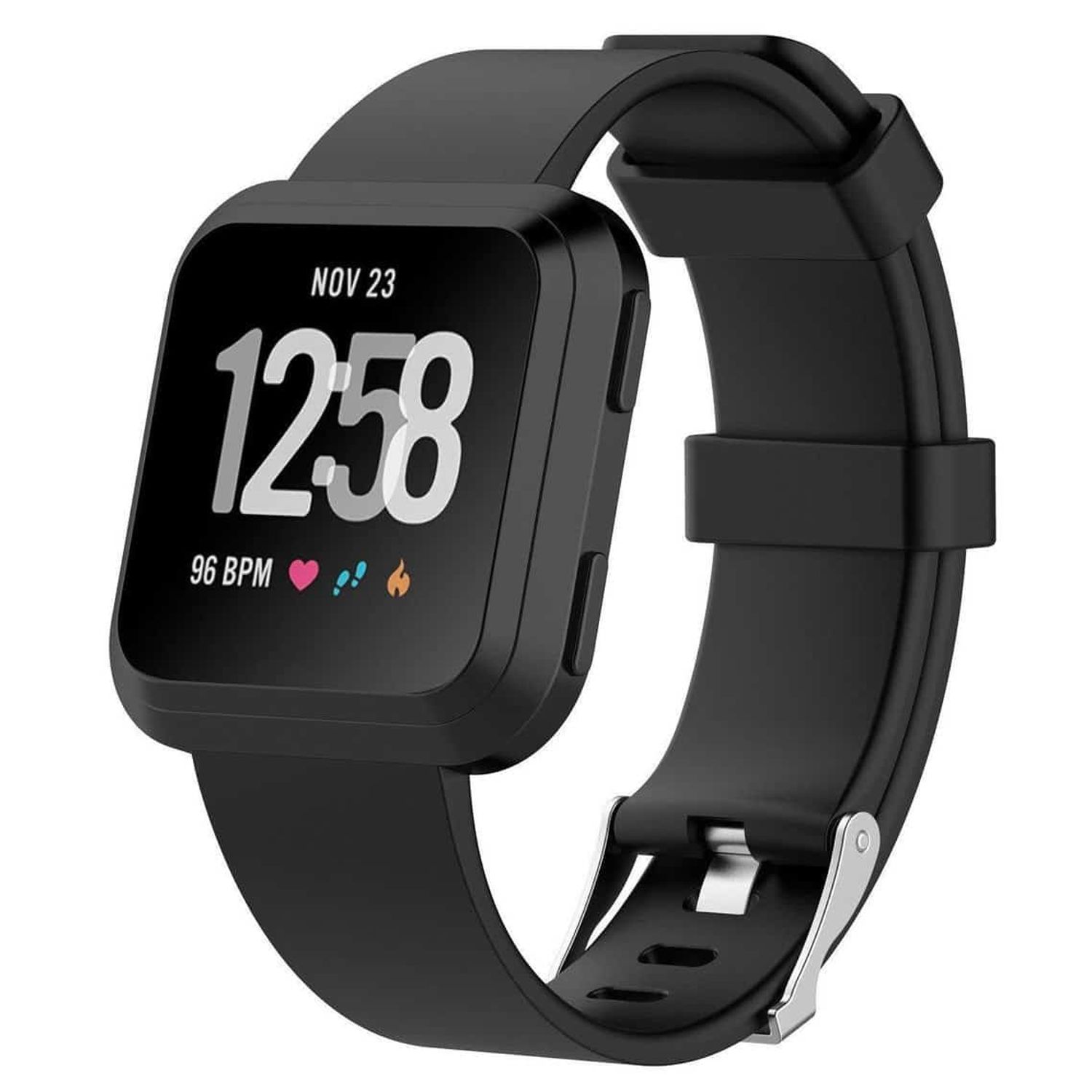 Curea Bratara Edman pentru Fitbit Versa / Versa 2, marimea L, Negru fotografia produsului