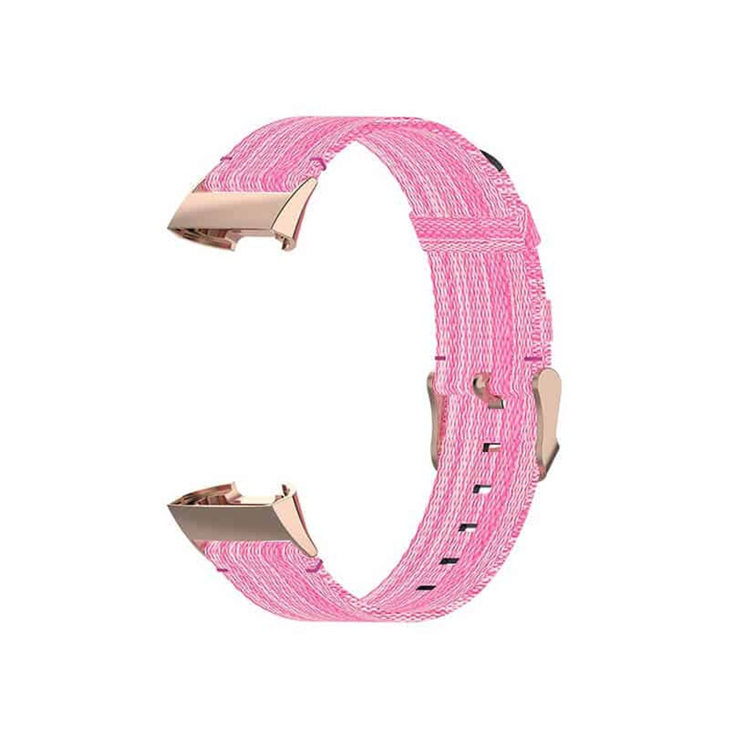 Curea de schimb Edman pentru Fitbit Charge 3 / 4 / 3 SE, material textil, Roz fotografia produsului