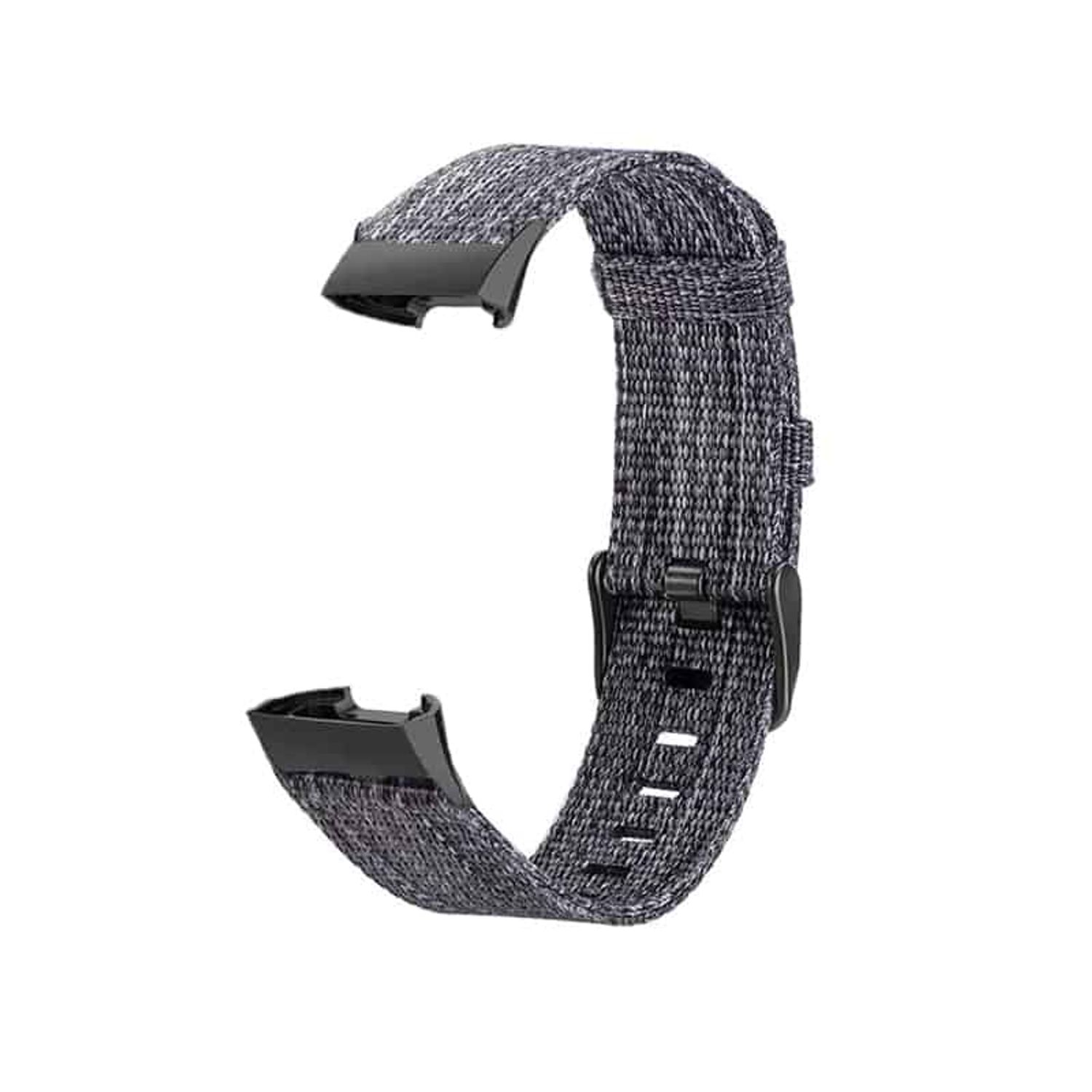 Curea de schimb Edman pentru Fitbit Charge 3 / 4 / 3 SE, material textil, Negru fotografia produsului