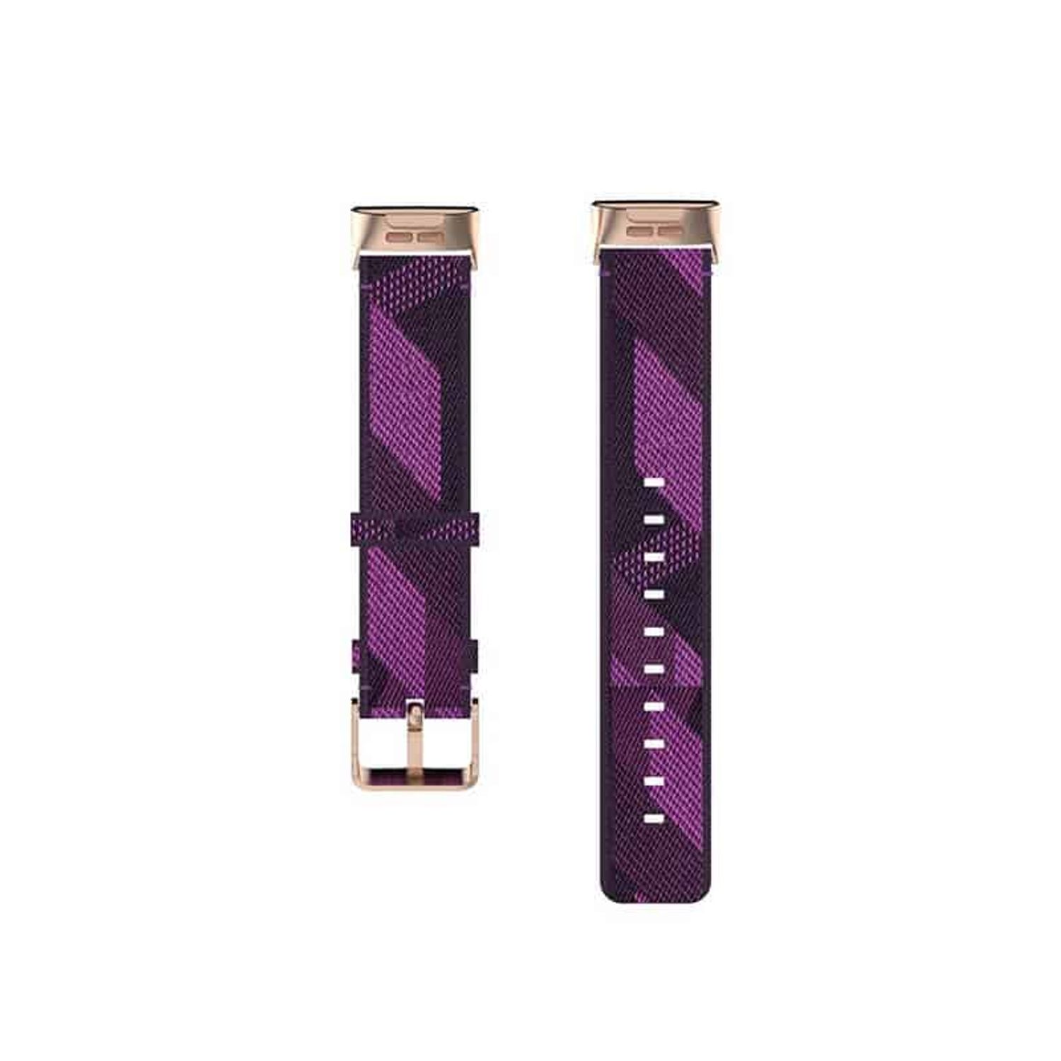 Curea de schimb Edman pentru Fitbit Charge 3 / 4 / 3 SE, material textil, Mov fotografia produsului View 2 L