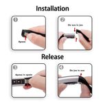 Curea Bratara pentru Fitbit Alta/Fitbit Alta HR, marimea L, Negru fotografia produsului View 4 S