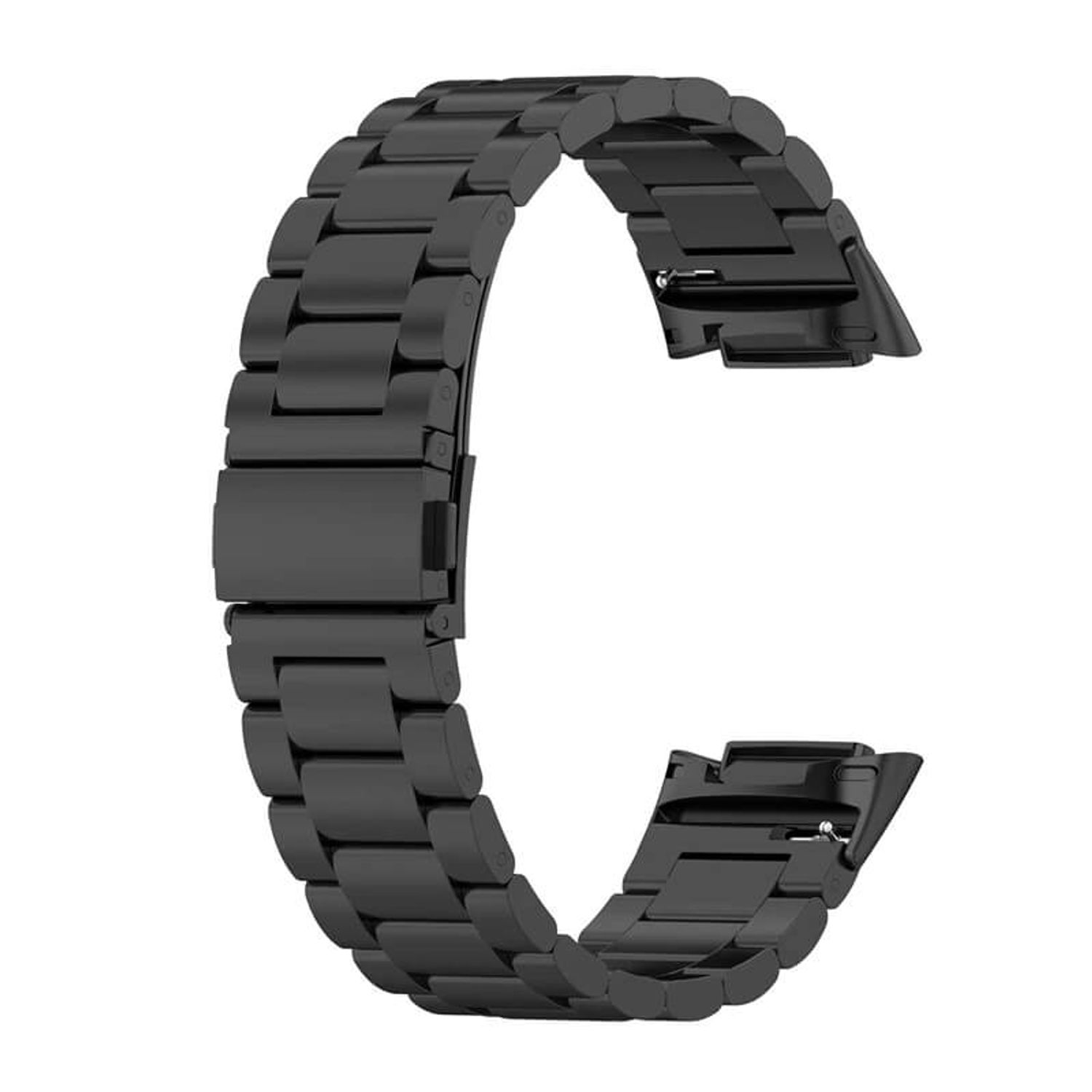 Curea metalica Edman 3Z pentru Fitbit Charge 5, Negru fotografia produsului View 3 L