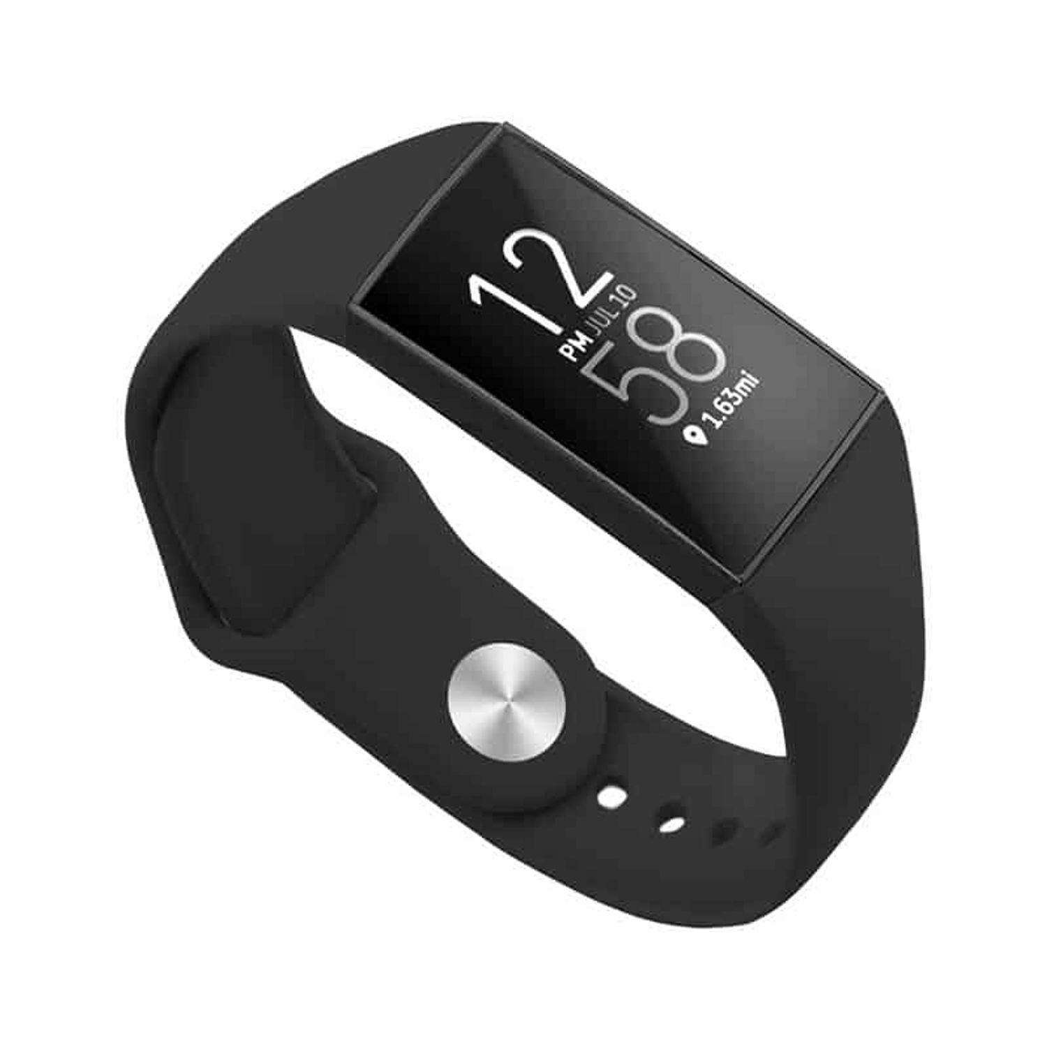 Curea Edman Soft Silicone pentru Fitbit Charge 3/4/3SE, S, Negru fotografia produsului