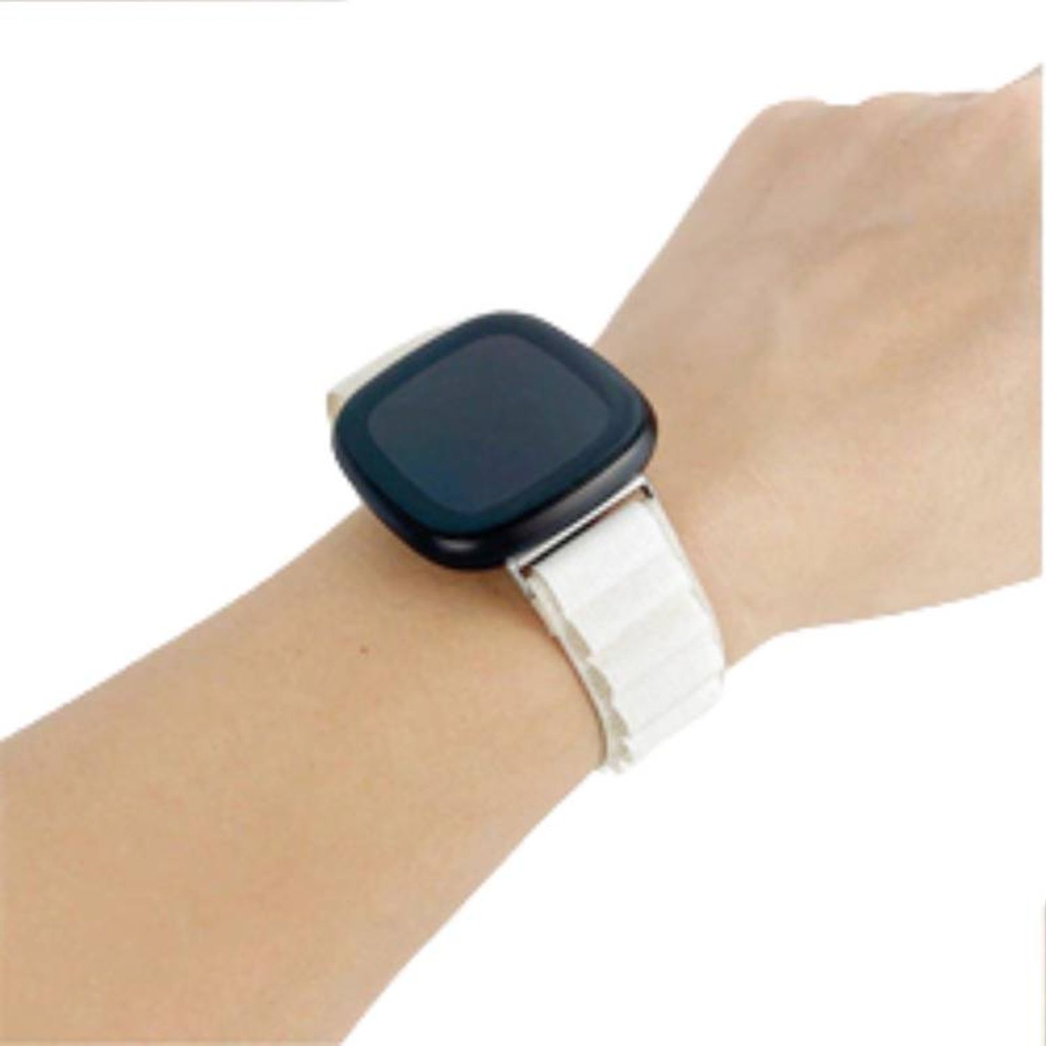 Curea de schimb Edman Alpine pentru Fitbit Versa 3, material textil, Alb fotografia produsului View 2 L