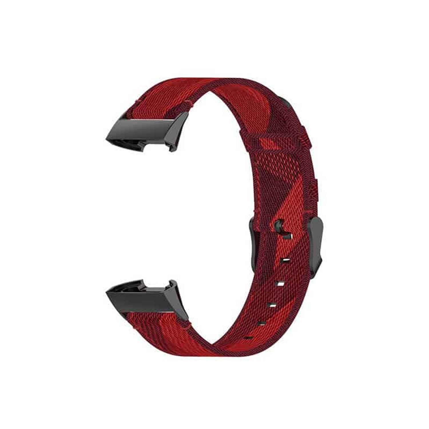Curea de schimb Edman pentru Fitbit Charge 3 / 4 / SE, material textil, Rosu fotografia produsului