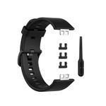 Curea Bratara Edman pentru Huawei Watch Fit, siliconica, Negru fotografia produsului