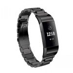 Curea metalica Edman 3Z pentru Fitbit Charge 3 / 4, Negru fotografia produsului
