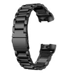 Curea metalica Edman 3Z pentru Fitbit Charge 3 / 4, Negru fotografia produsului View 2 S